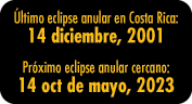 último y próximo eclipse en CR