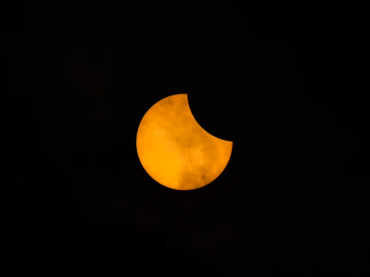 Eclipse parcial del 2017 por Helena Matter desde Alajuela