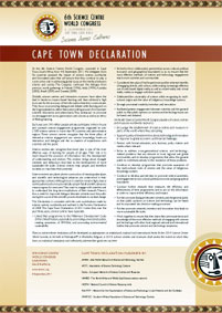 Cape Town
              Declaration