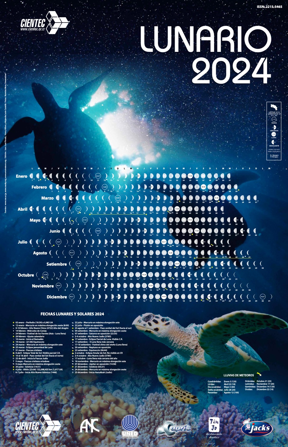 Lunario 2024 dedicado a las tortugas marinas