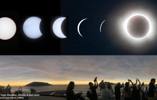 fases del eclipse, panorama en Mazatlán