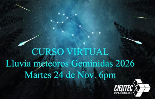 anuncio  curso lluvia meteoros Geminidas 2026