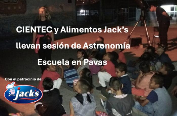 anuncio sesión astronomía Pavas