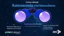 anuncio curso astronomía con binoculares junio 2026